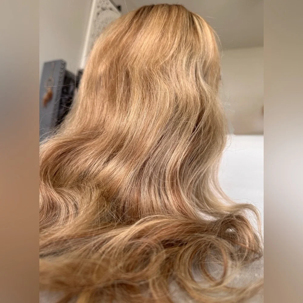 Rich Girl Vibe Balayage Blonde Highlight HD Transparent Lace Front HumanHair Wig - Picture 13 of 16